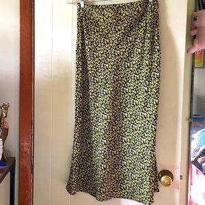 Urban outfitters yellow & white flowers slip skirt